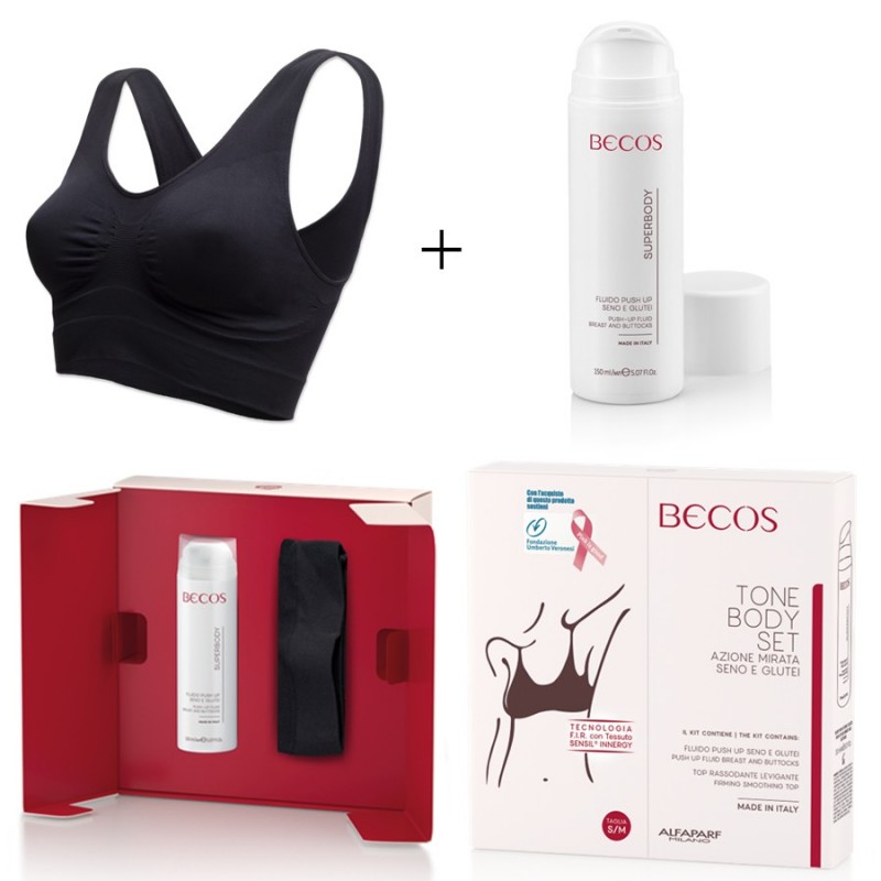 Becos SUPERBODY KIT TONE BODY Fluido Push-up Seno Glutei e Top Rassodante Levigante SET S/M